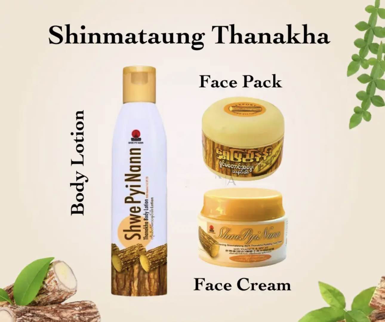 Picture of Shwe Pyi Nann Shinmataung Thanakha 3 In 1 Whitening Combo
