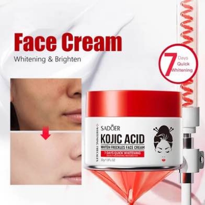 Picture of SADOER kojic Acid Face Lightening Whitening Skin Deep Nourishment Anti-Wrinkle Firming Repair Skin Cream-30gm