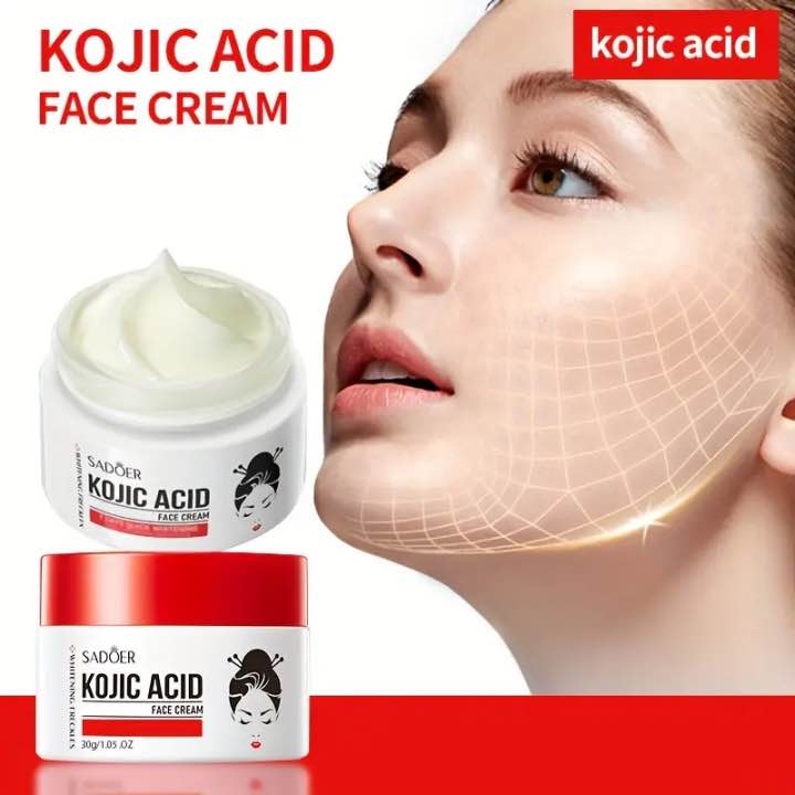 Picture of SADOER kojic Acid Face Lightening Whitening Skin Deep Nourishment Anti-Wrinkle Firming Repair Skin Cream-30gm