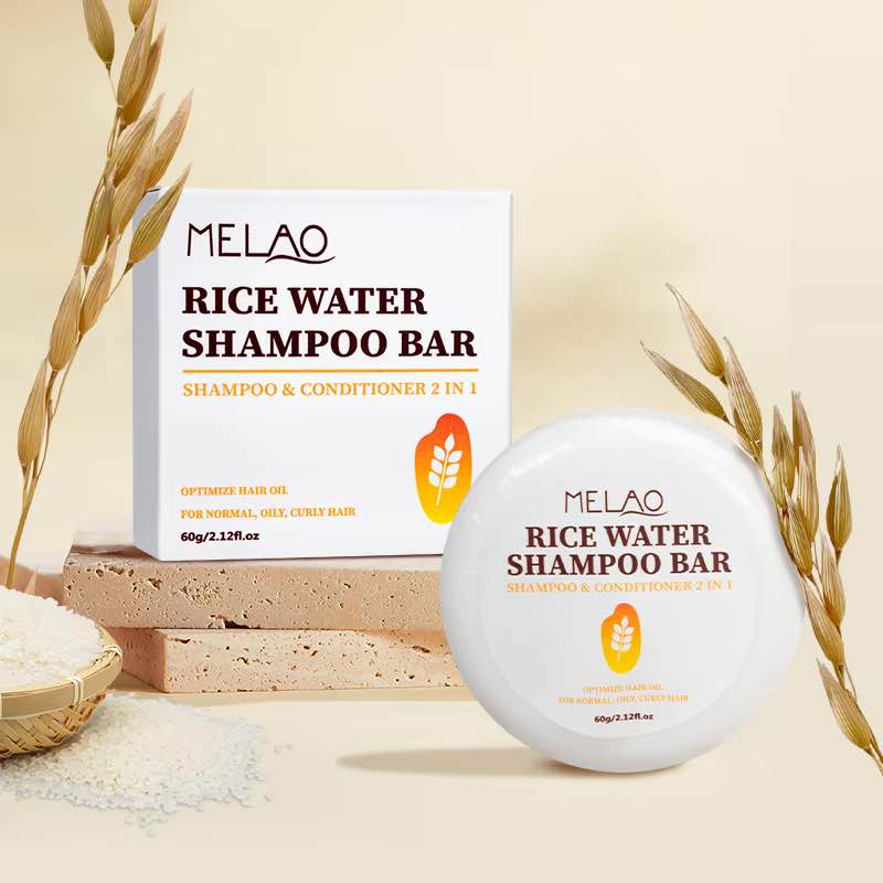 Picture of Melao Rice Water Shampoo Bar & Conditioner 2 In lenriched With Rice Fermentation Essence Conditioner Bar Soap Rice Repair Shampoo Bar