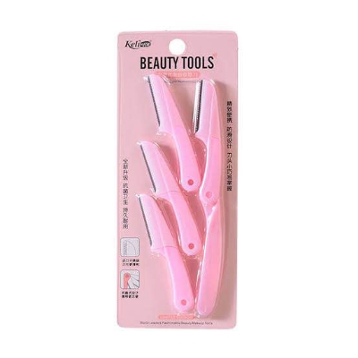 Picture of Keli Eyebrow Razor Pack of 4 Foldable Eyebrow Facial Hair Removal, Shaper, and Trimmer-Pink
