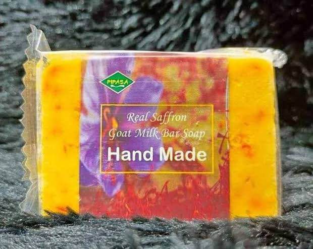 Picture of Saffron Goats Milk Soap 100 gm for Face & Body (Premium Quality)