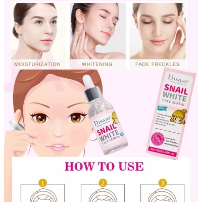 Picture of Disaar Snail White Whitening Serum - Anti-Aging & Acne Moisturizing Facial Treatment-30ml
