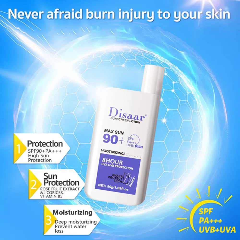 Picture of Disaar SPF 90 Sunscreen Lotion 50g Long Lasting Protection Sun Cream  Moisturizing Portable Sunblock-50gm