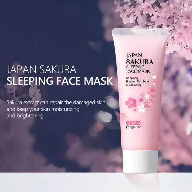 Picture of Laikou Japan Sakura Sleeping Face Mask 80g