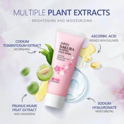 Picture of Laikou Japan Sakura Sleeping Face Mask 80g