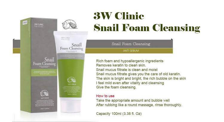 Picture of 3W CLINIC Snail Foam Cleansing 100ml (korea)