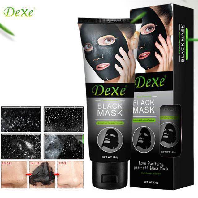 Picture of Dexe Black Head Removal Face Mask Acne Purifying Peel-Off Black Facial Mask Deep Cleansing 120g