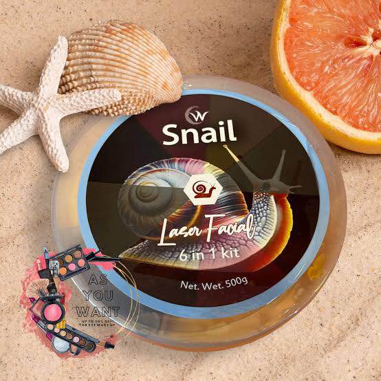 Picture of Snail laser facial 6 in 1 kit Deep Moisturizing and Young Skin-300gm