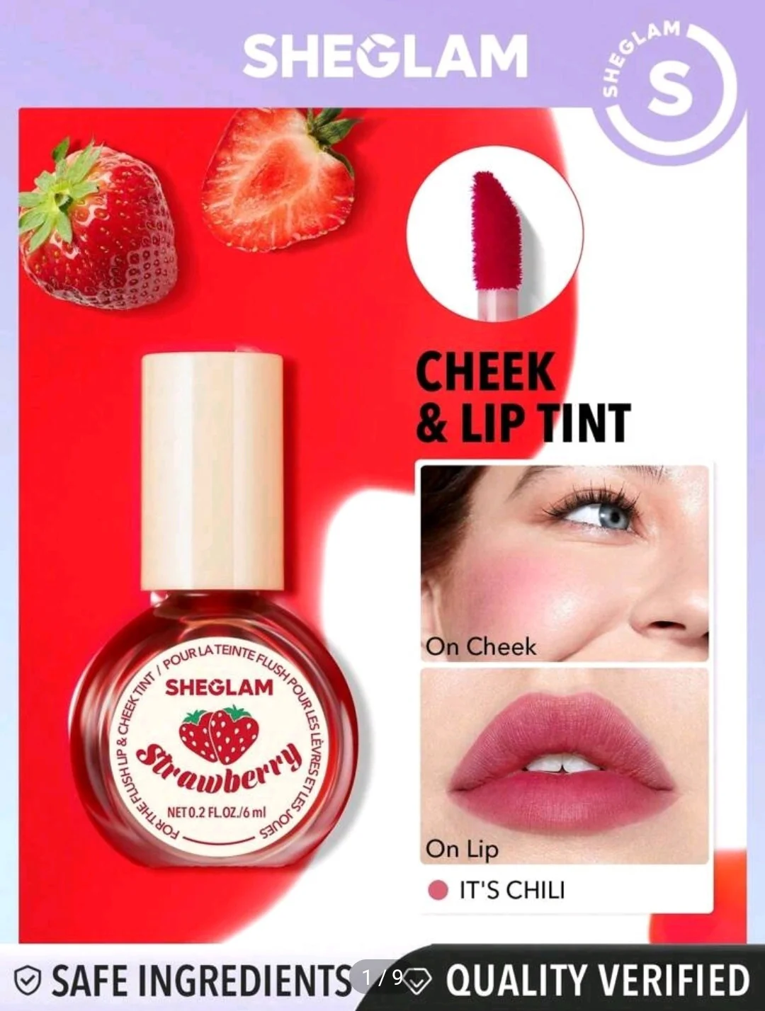 Picture of SHEGLAM For the Flush Lip & Cheek Tint-Strawberry