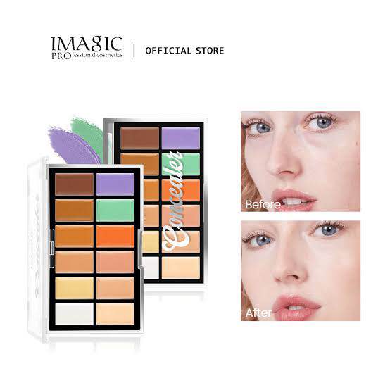 Picture of Imagic 12 Color Full Coverage Cream Concealer Pallete - Professional Makeup Concealers for Blemishes,Dirk circles & redness