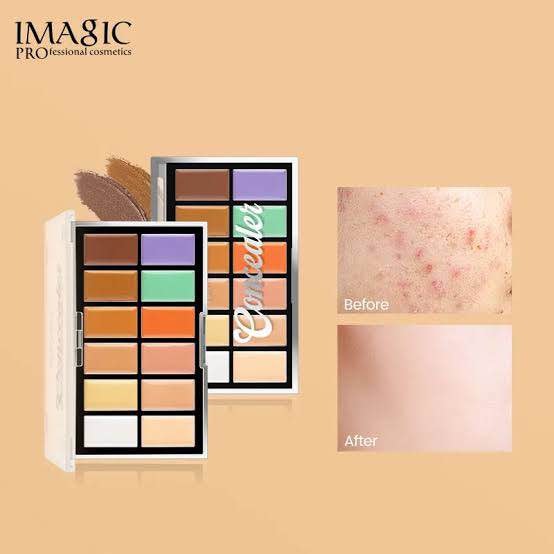 Picture of Imagic 12 Color Full Coverage Cream Concealer Pallete - Professional Makeup Concealers for Blemishes,Dirk circles & redness