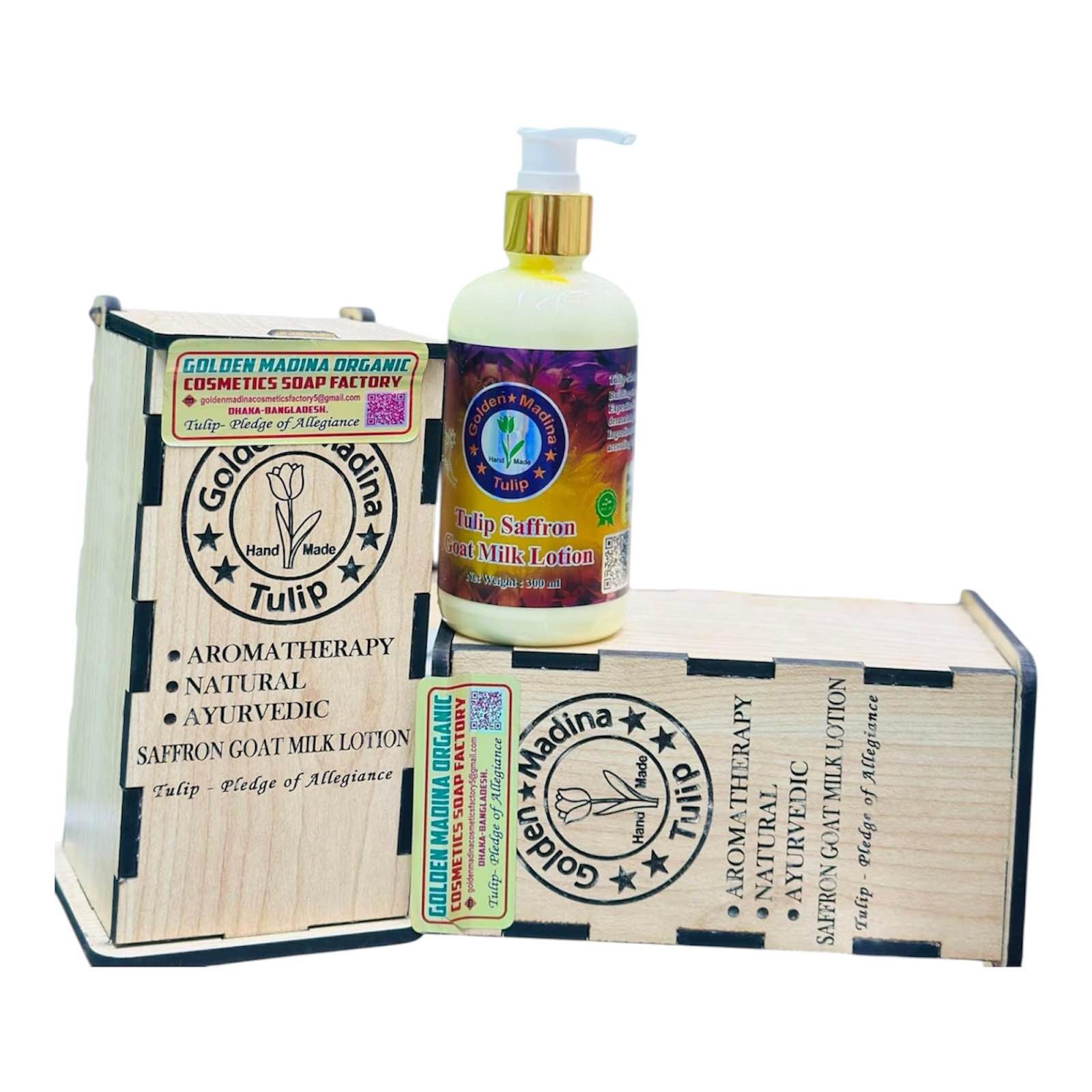 Picture of Golden Modina Tulip Saffron goat milk lotion 300ml