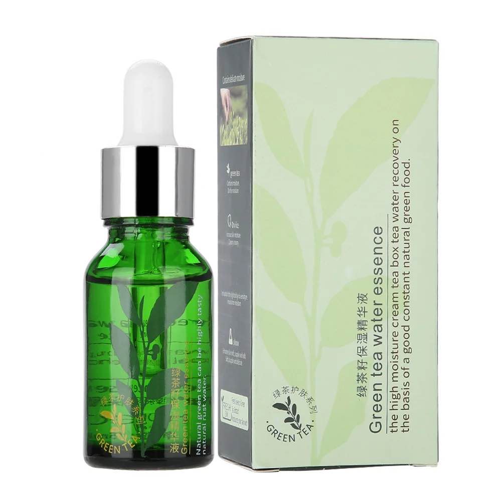 Picture of Green Tea Seed Facial Serum, Face Skin Moisturizing + Shrink Pores + Anti-aging Hyaluronic Acid Serum, 15ml