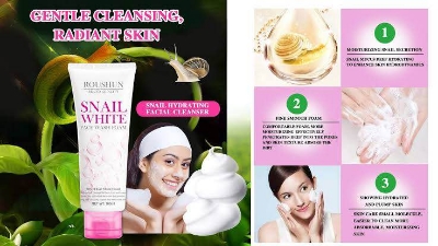 Picture of Roushun Snail White Face Wash Foam Facial Cleanser-100gm