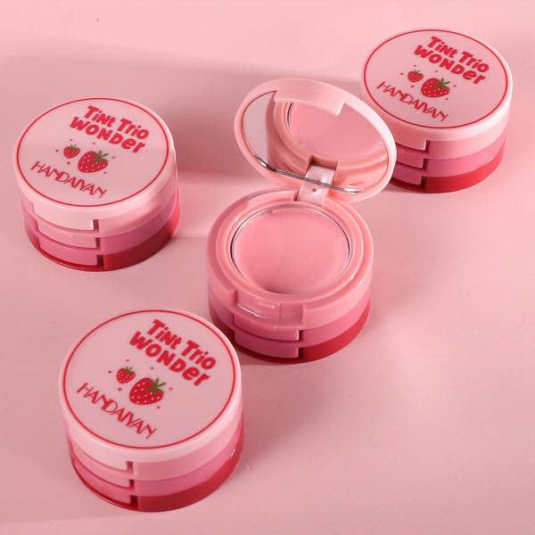 Picture of Handaiyan 3 in 1 Eye Shadow Face Blusher Lip Mud Natural Matte Multi-color Cheek Tint Smooth Contouring Makeup