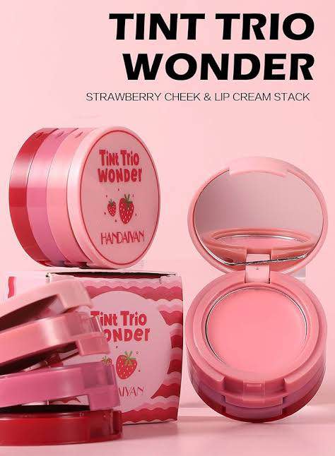 Picture of Handaiyan 3 in 1 Eye Shadow Face Blusher Lip Mud Natural Matte Multi-color Cheek Tint Smooth Contouring Makeup