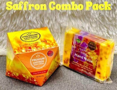 Picture of Saffron Cream & Hand Saffron soap combo Pack 2 in 1