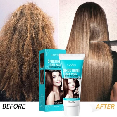 Picture of SADOER One Minute Oil Keratin Smoothing Repair Mask To Improve Frizziness-100gm