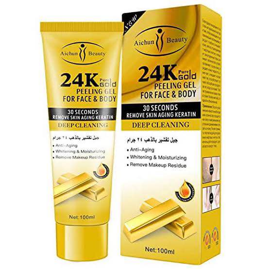 Picture of AICHUN BEAUTY Peeling Gel Face Body Removes Skin Aging Keratine Deep Cleaning Moisturizing Refresh Skin Smooth (24K PURE GOLD PEELING GEL)-50ml