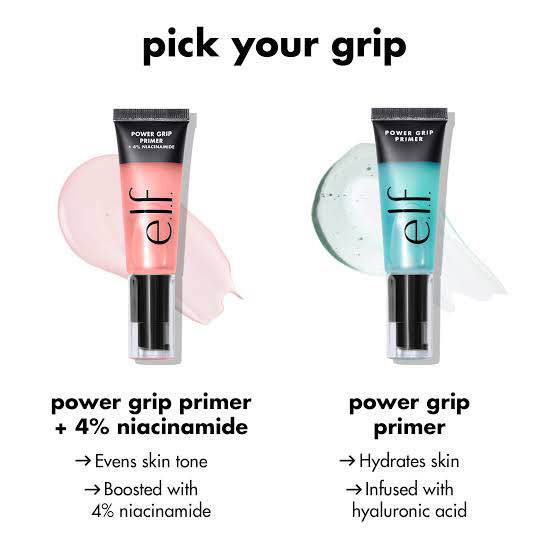 Picture of e.l.f. Power Grip Primer, Gel-Based & Hydrating Face Primer For Smoothing Skin & Gripping Makeup, Moisturizes & Primes, 0.811 Fl Oz (24 ml)