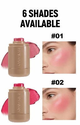 Picture of HANDAIYAN 3-in-1 Pocket Blush Stick Natural Color Rendering Smooth Moisturizing Face Rouge Cream Waterproof Matte Contour Makeup