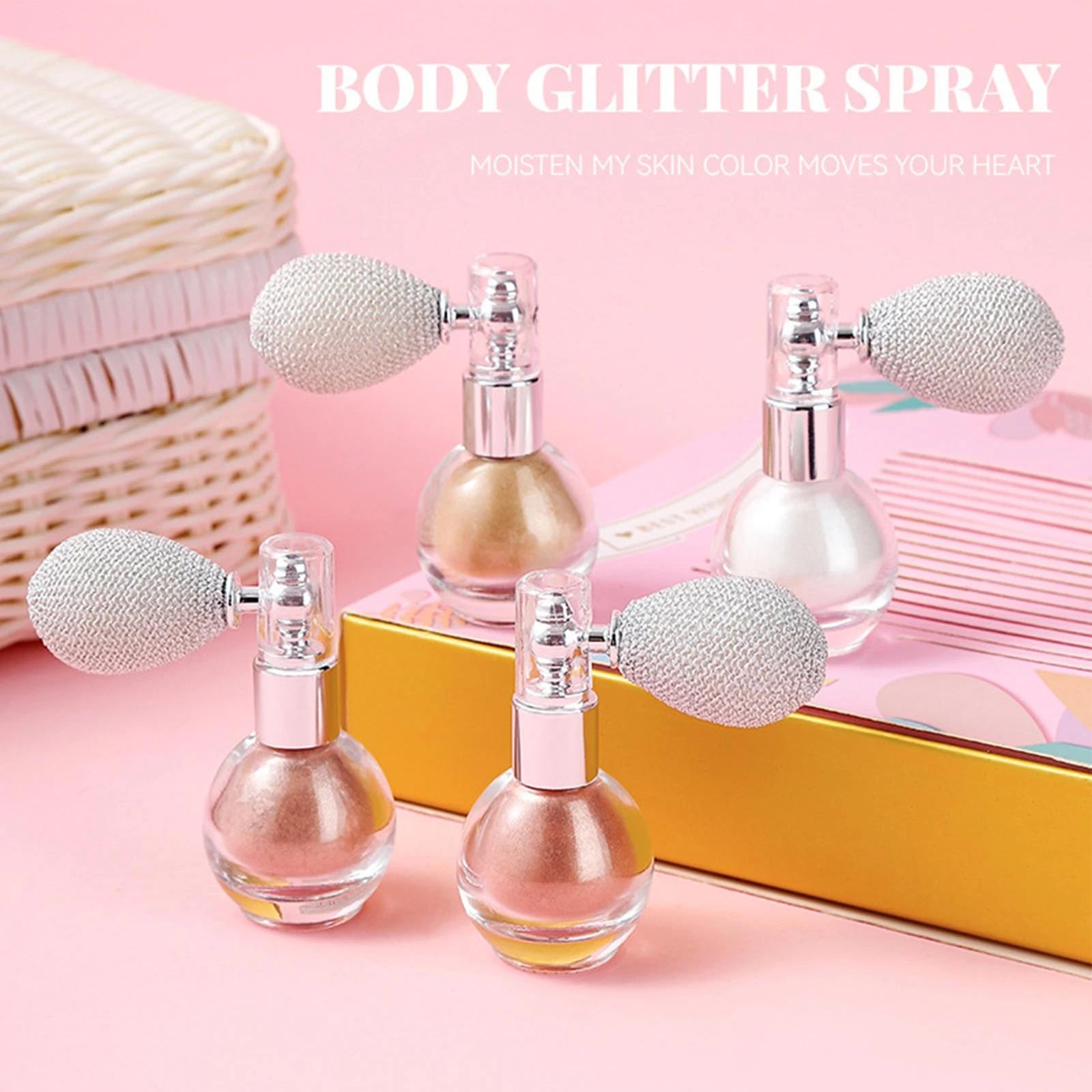 Picture of Glitter Spray Body & High Gloss Powder Spray 4 Colors Shimmer Sparkle Powder for Face & Body-1PCS