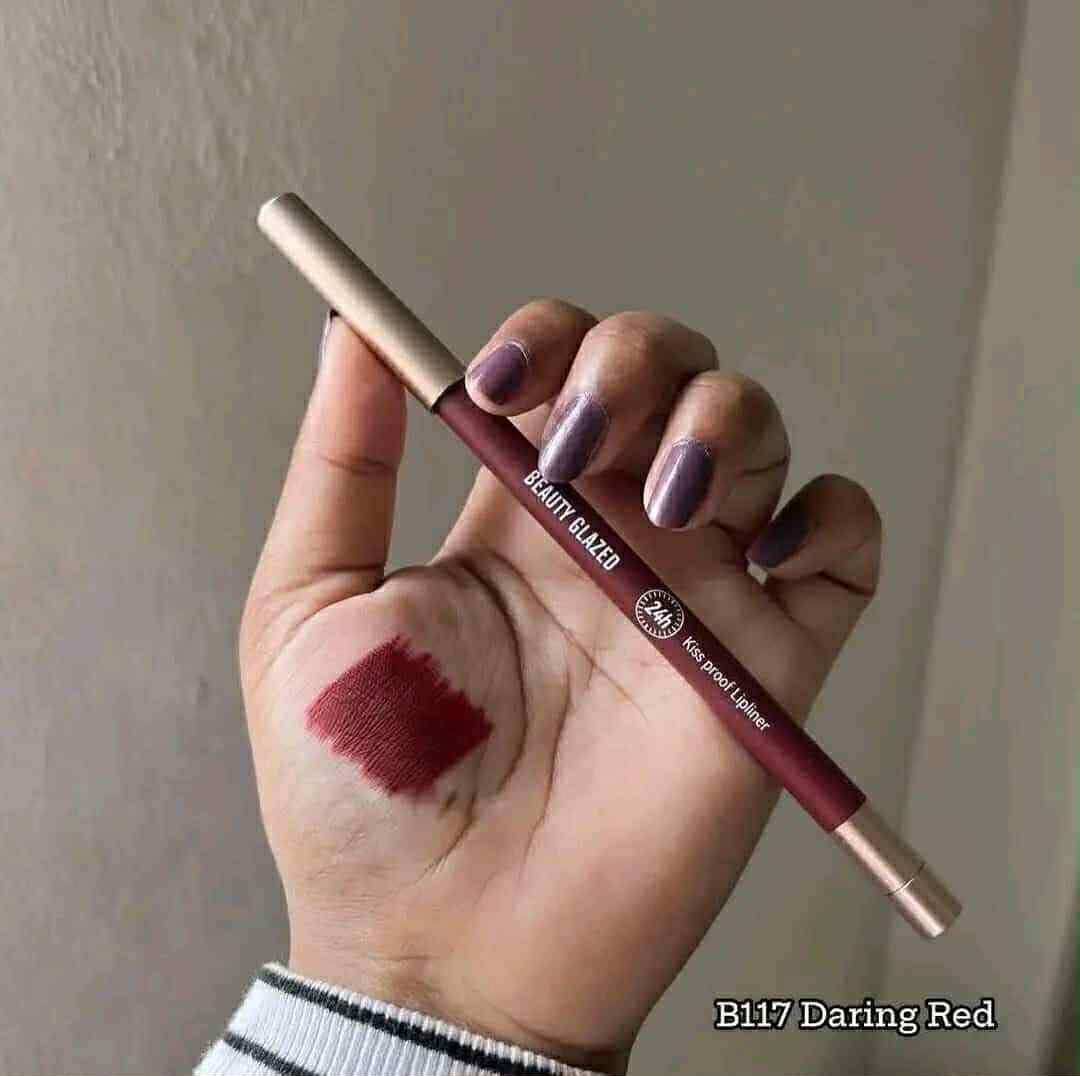 Picture of BEAUTY GLAZED Waterproof Matte Lip Liner Pencil-117 DARING RED