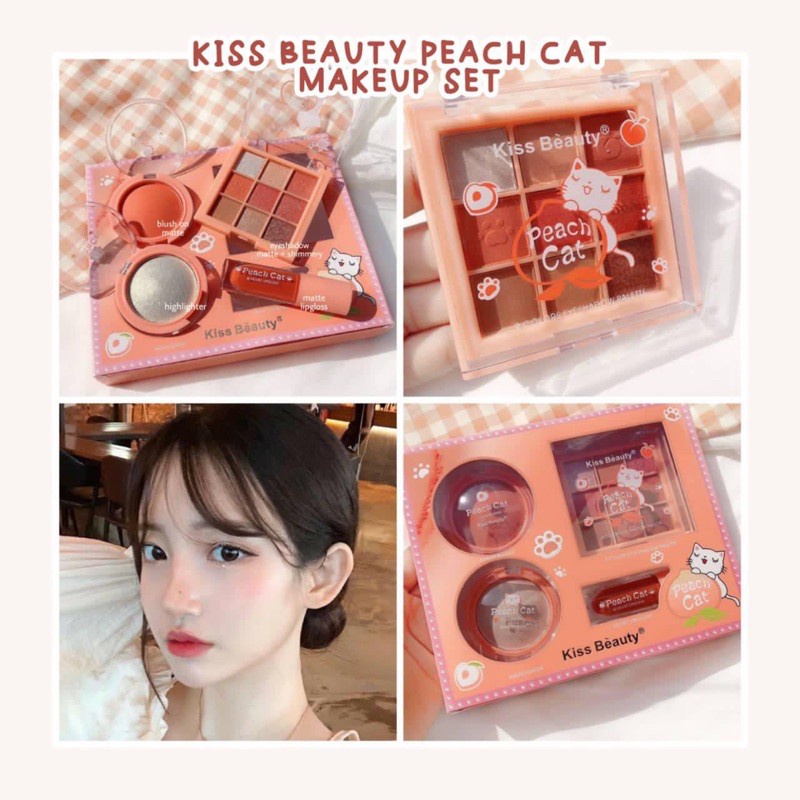 Picture of Kiss Beauty 4in 1 Peach Cat Makeup Set