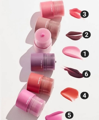 Picture of PAGE VINE Lip Serum Twist Lipstick Lip Gloss Moisturizing Fade Lip Pattern Lip Gloss-#01 Red Bite