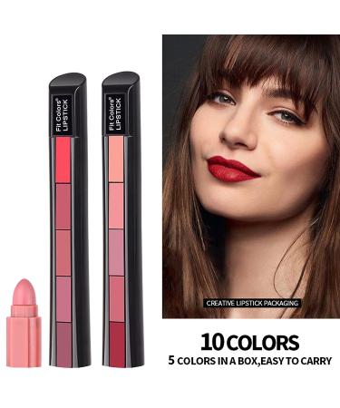 Picture of Fit Colors 5 In 1 Lipstick Set Non Stick Long Lasting Waterproof Velvet Matte Finish