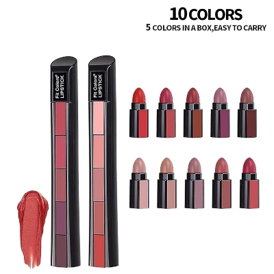 Picture of Fit Colors 5 In 1 Lipstick Set Non Stick Long Lasting Waterproof Velvet Matte Finish