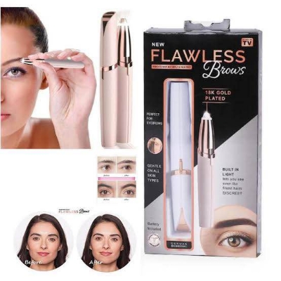 Picture of Finishing Touch Flawless Brows Eyebrow Hair Remover Electric Razor for Women with LED Light for Instant and Painless Hair Removal
