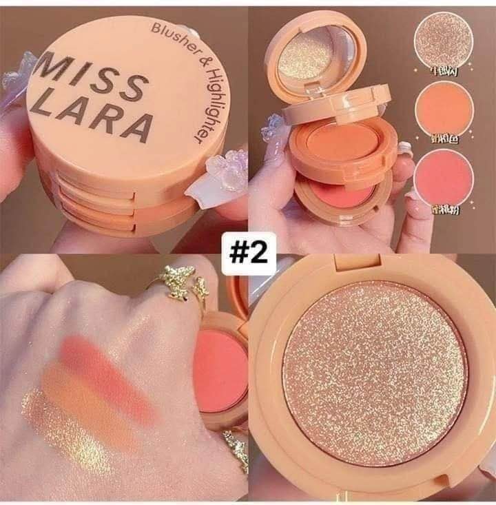 Picture of Miss Lara - 3 in 1 Blusher + Highlighter-#02