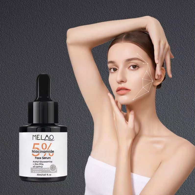 Picture of MELAO 5% Niacinamide Serum, Skin Treatment, Pore Minimizer, With Hyaluronic Acid, Vitamin E Hydrating Face Serum