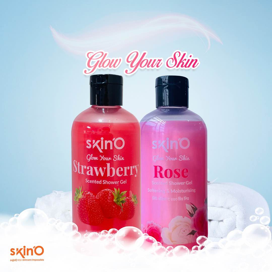 Picture of SKINO STRAWBERRY+ROSE COMBO SCENTED SHOWER GEL 220ML
