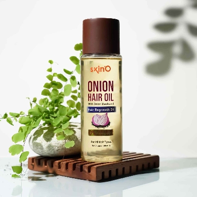 Picture of Skino Onion Hair Oil With Onion Blackseed Hair Regrowth Oil 100ml