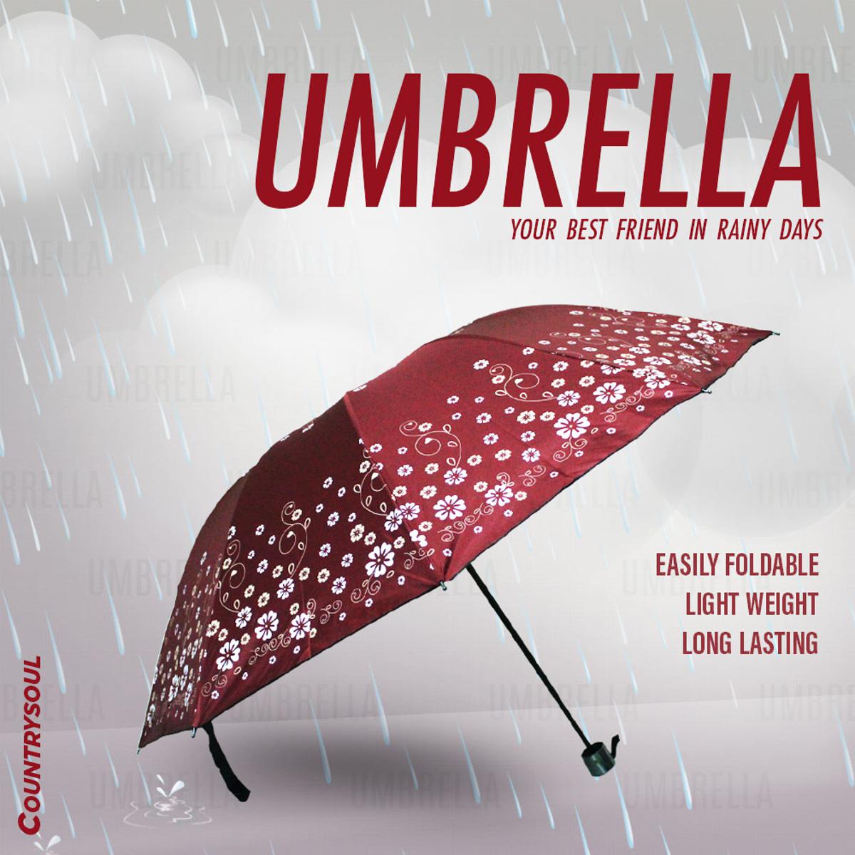 Picture of 1 Pc Colorful, Stylish & Fashionable Umbrella For Men, Women, Girls, & Boys