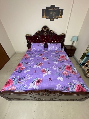 Picture of 1 PCs King Size Bed Sheet with Two Pillow Cover Multicolour Bisanar Chadur