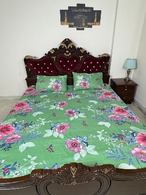 Picture of 1 PCs King Size Bed Sheet with Two Pillow Cover Multicolour Bisanar Chadur