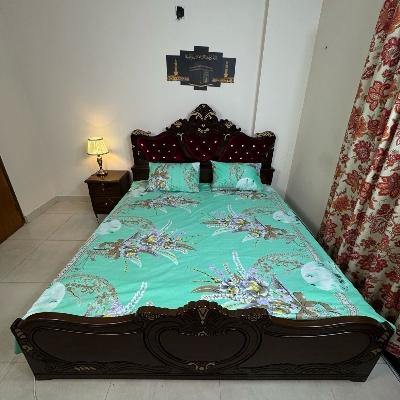 Picture of 1 Pcs King Size Bed Sheet With Two Pillow Cover Multicolour Bisanar Chadur - Bed Sheet