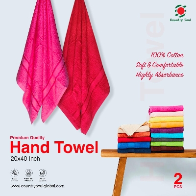 Picture of 2 Pc cotton made premium quality Hand Towel Guest Towel