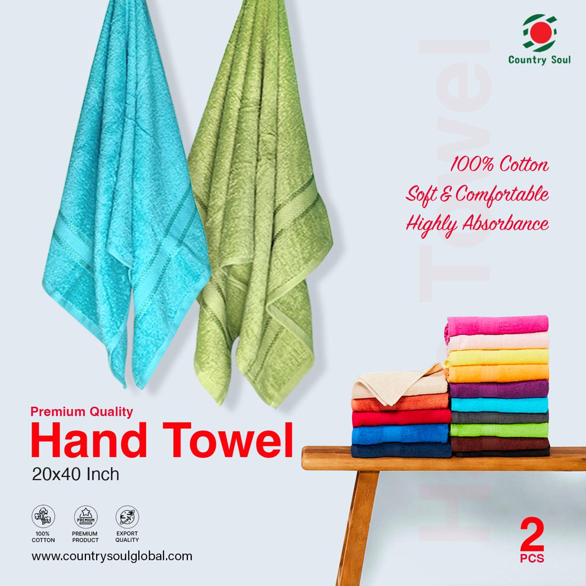 Picture of 2 Pc cotton made premium quality Hand Towel Guest Towel
