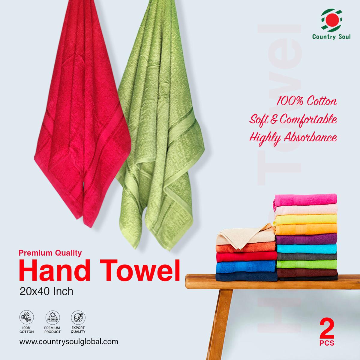Picture of 2 Pc cotton made premium quality Hand Towel Guest Towel