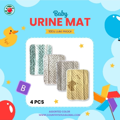 Picture of 4 Pcs Waterproof Washable Mattress Urine Mat for Baby Toddlers Cute Cartoon Bed Protector Diaper Bedding Urine Pads Cloth Breathable