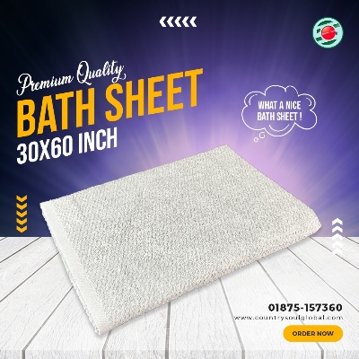 Picture of 1 PCS Premium Quality Bath Sheet /Extra long Bath Towel 30x60-100% Pure Cotton - Ideal for Everyday use - Ultra Soft & Highly Absorbent - Machine Washable