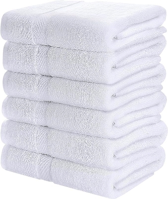 Picture of 6 PCS  Bath Towel /Hotel Towel/Spa Towel Set, 100% Ring Spun Cotton (27 x 54 Inches) - Ideal for Everyday use - Ultra Soft & Highly Absorbent - Machine Washable & Lightweight and Highly