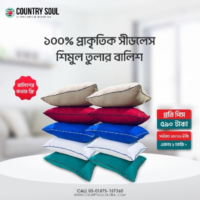 Picture of 1 piece Exclusive(shimul tola balish)Head pillow standard 18*26 size Cotton Fabric Head Pillow 1 kg Mathar balish
