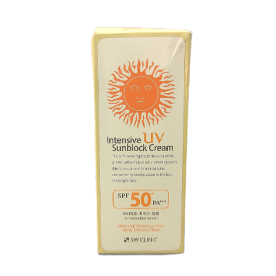 Picture of 3W Clinic Intensive UV Sunblock Cream SPF50 Pa+++ For Make up Base Use - 70ml (Korea)
