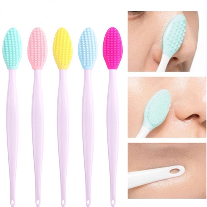 Picture of 1-Pcs Silicone Face Cleansing Brush Effective Nose Exfoliator Blackhead Removal Soft Deep Cleaning Brush Face Scrub Massage